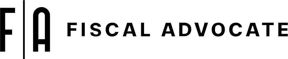 Fiscal Advocate logo with stylized vertical 'F' and 'A' letters separated by a vertical line.
