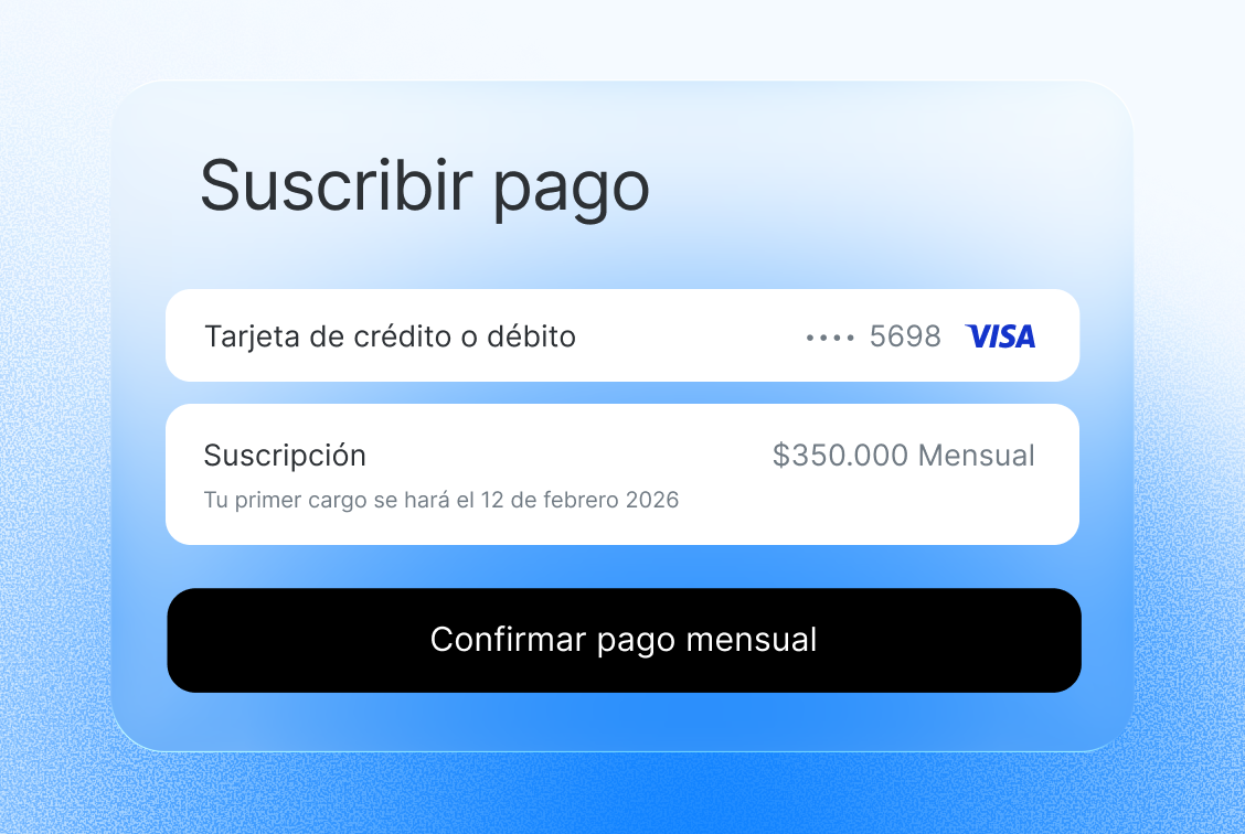 Crea suscripciones según tus lógicas de negocio