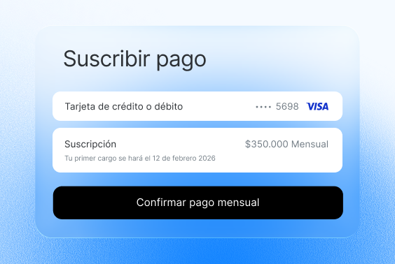 Crea suscripciones de acuerdo a tus lógicas de negocio