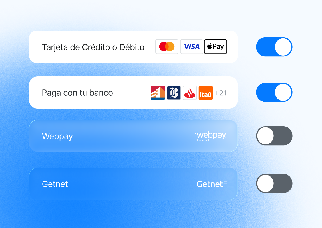 Un checkout para todos
tus medios de pago