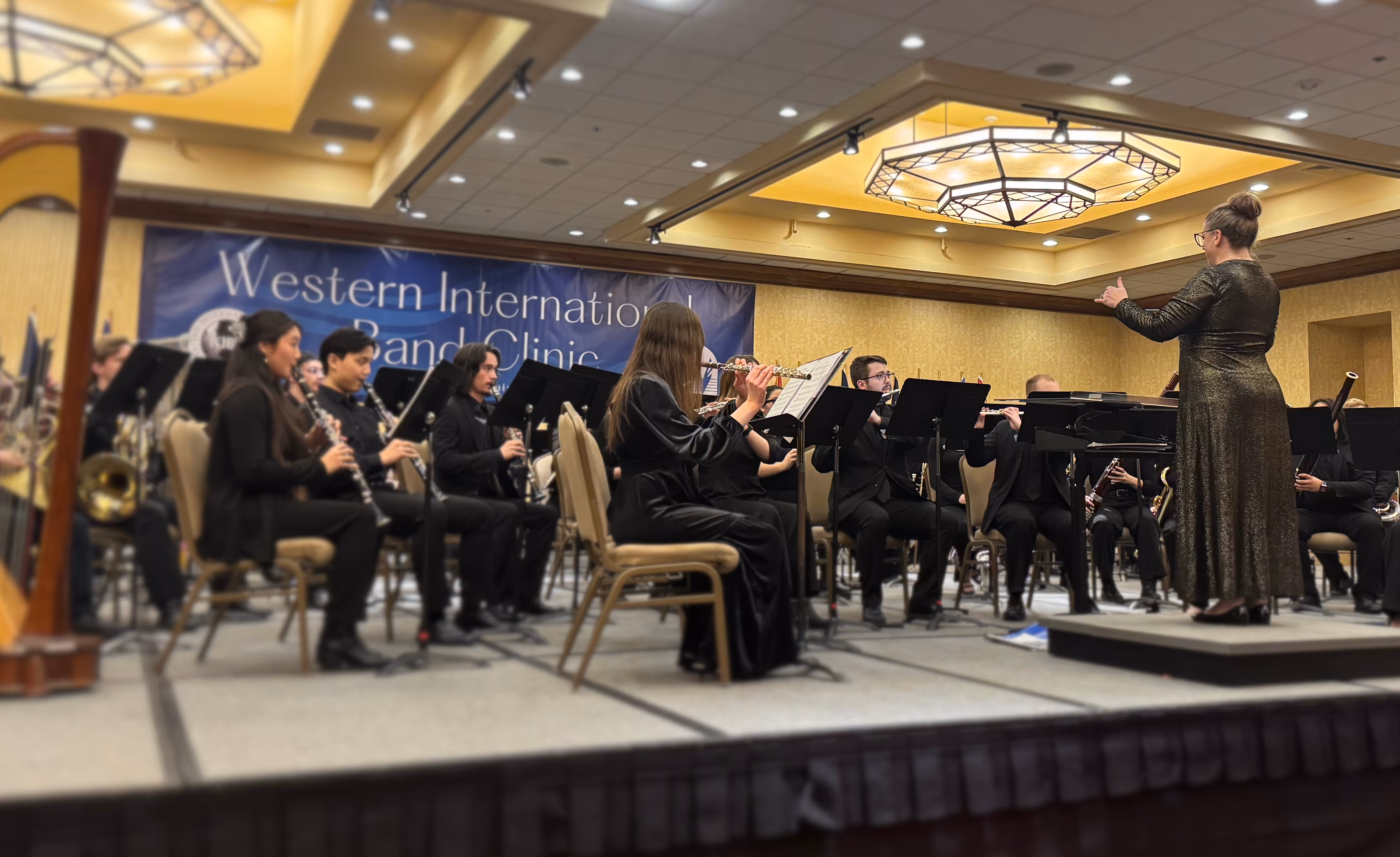 Megan conducting at WIBC