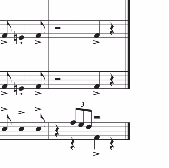 Sheet music end