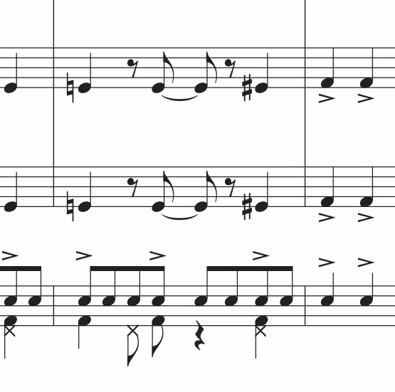 Sheet music middle