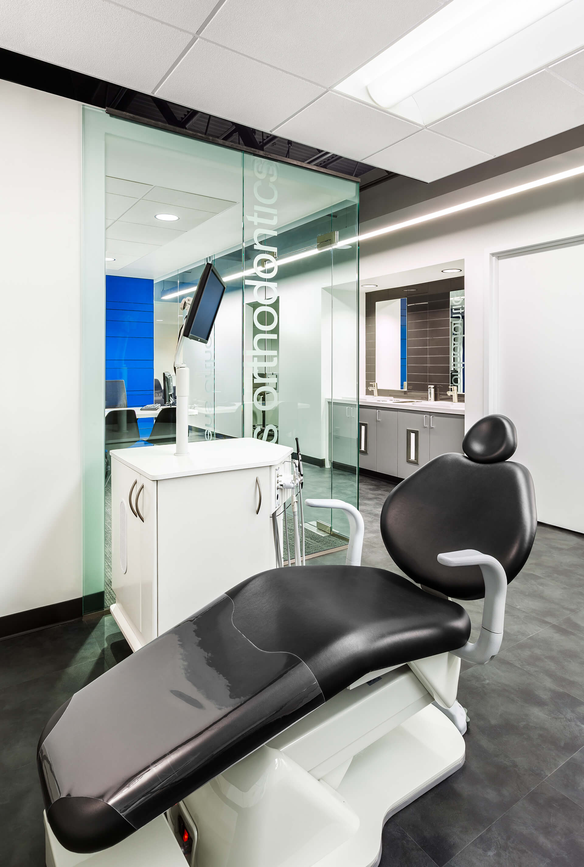Modern treatment area at Owens Orthodontics Denver location