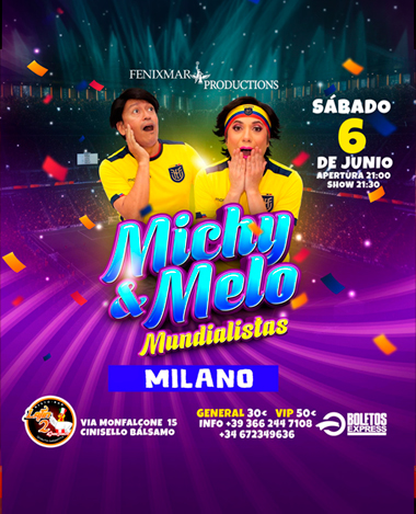 Promotional poster for La Michy del Amor's 2026 USA tour event on February 13 at 8 PM, featuring a woman dressed as an angel making a phone gesture in front of a heart-filled romantic background.