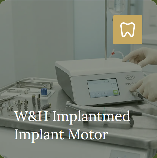 A W&H Implantmed surgical motor and instrument setup.