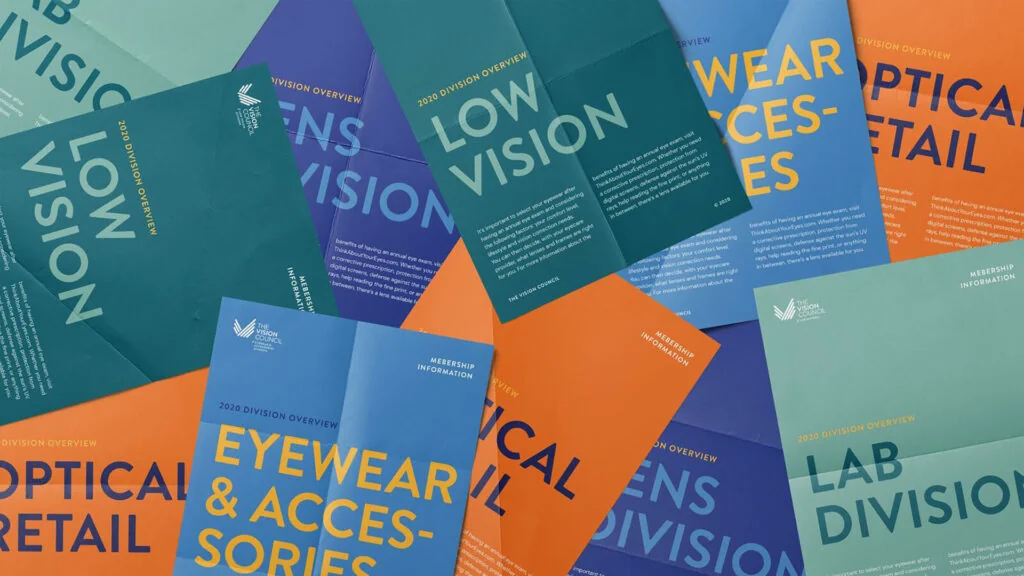The Vision Council’s redesigned membership and division brochures.