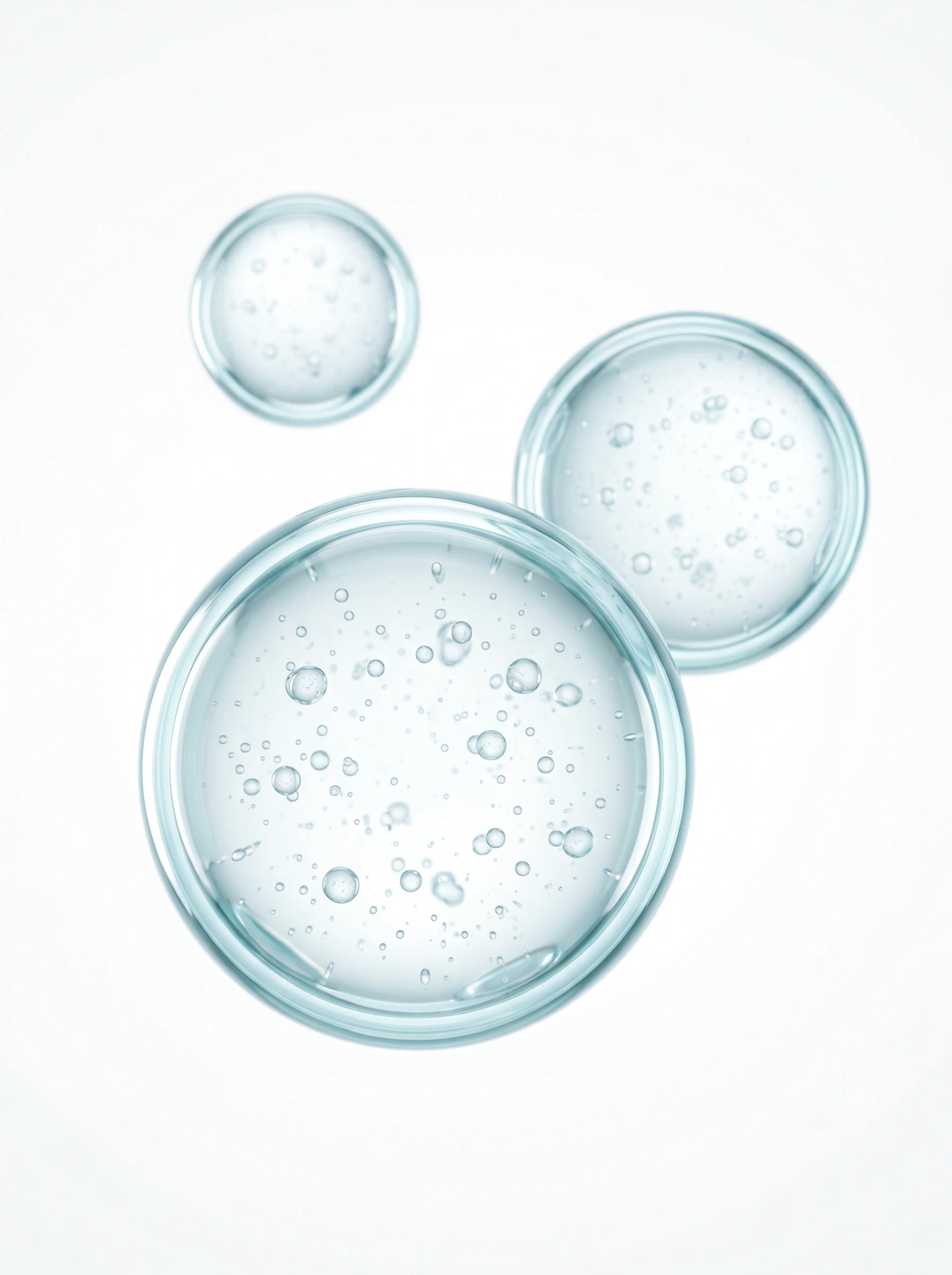 SerumKind ingredient visual created by Veilup, with translucent aqua spheres