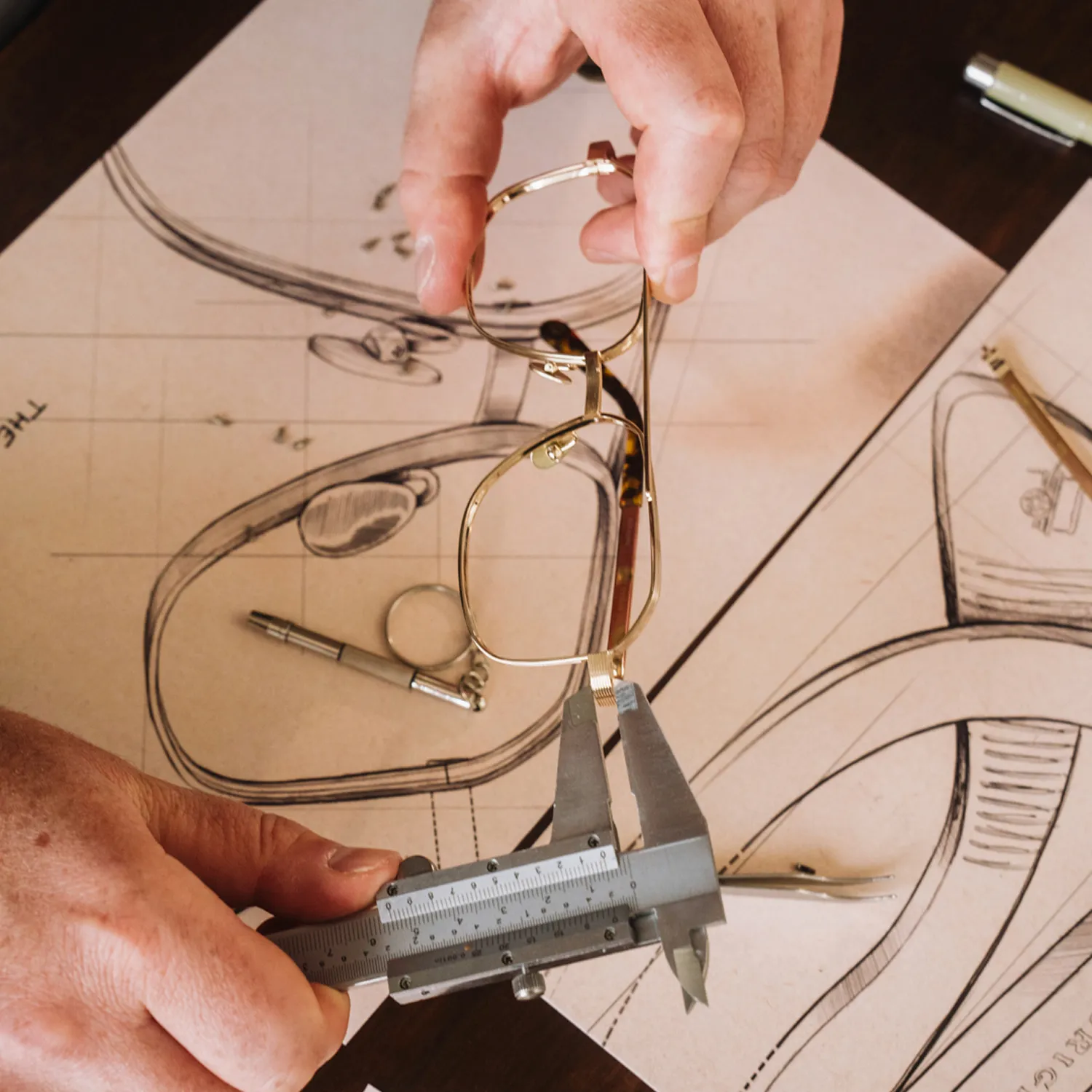 Precision eyeglass frame fitting and customization for perfect Moscot eyewear measurements