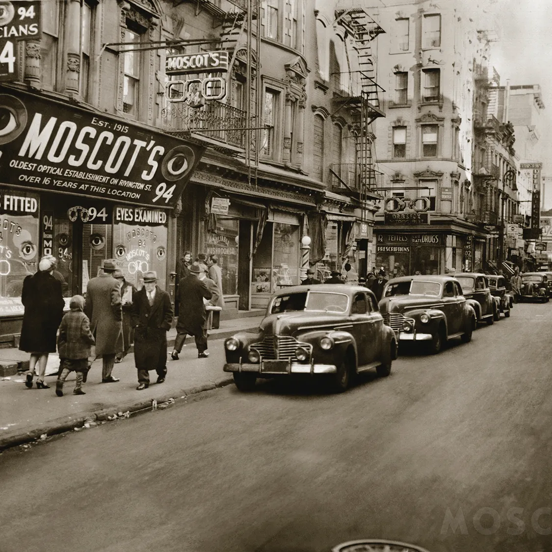 Moscot family-owned opticians New York heritage dating back to 1915 Rivington Street location