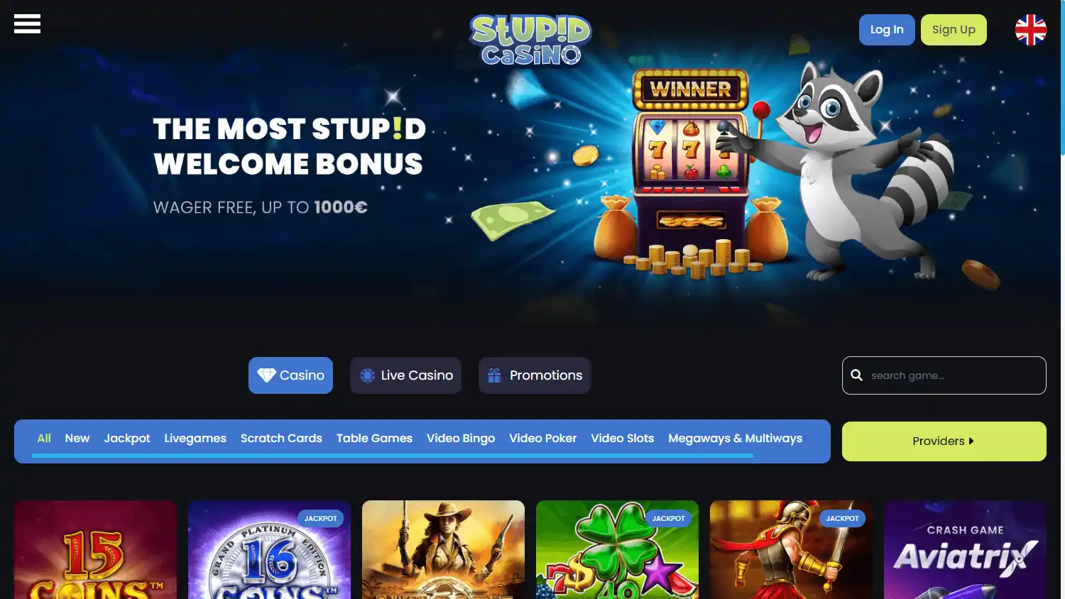 Casino promotions screenshot