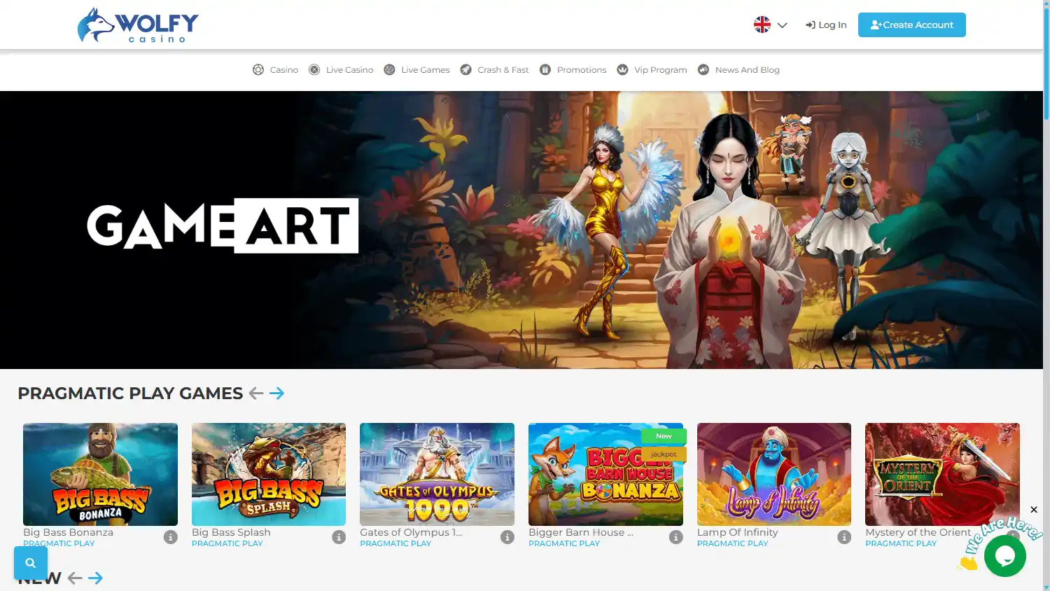 Casino promotions screenshot