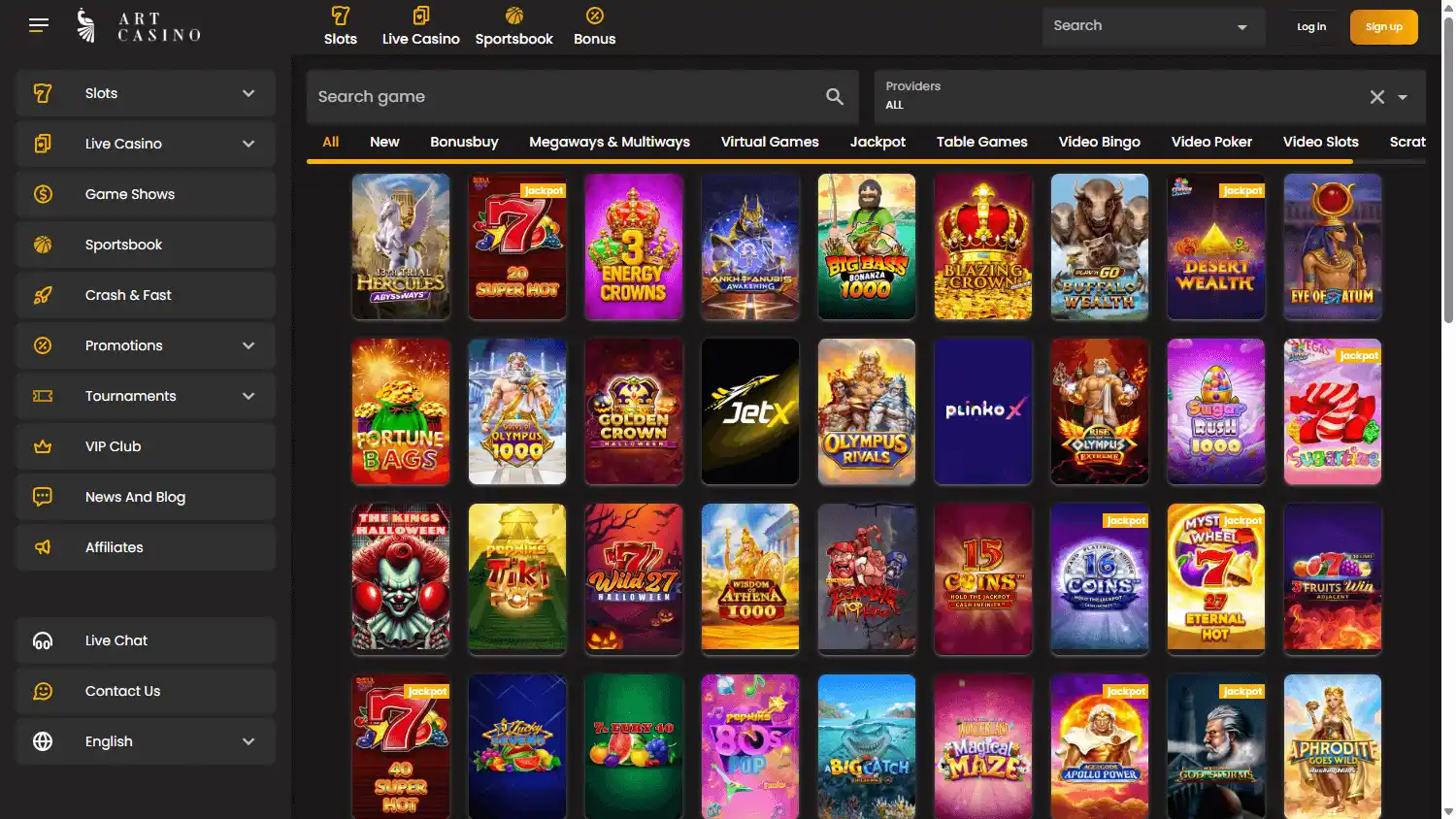 Art Casino Game Gallery Desktop