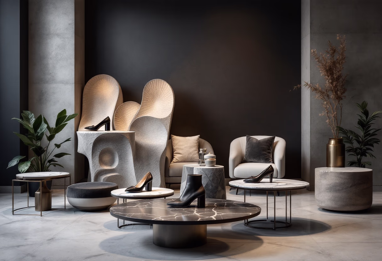 [background image] image of a launch party instore (for a footwear store)