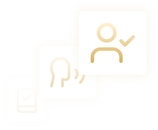 Icon „Person mit Häkchen“ – passende Unterstützung: Coaching/Consulting für Kanzleien