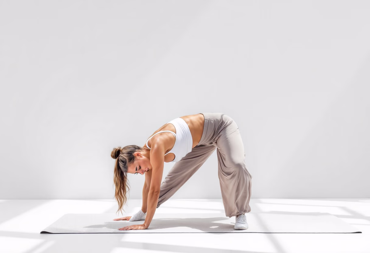yoga instructor in a serene pose