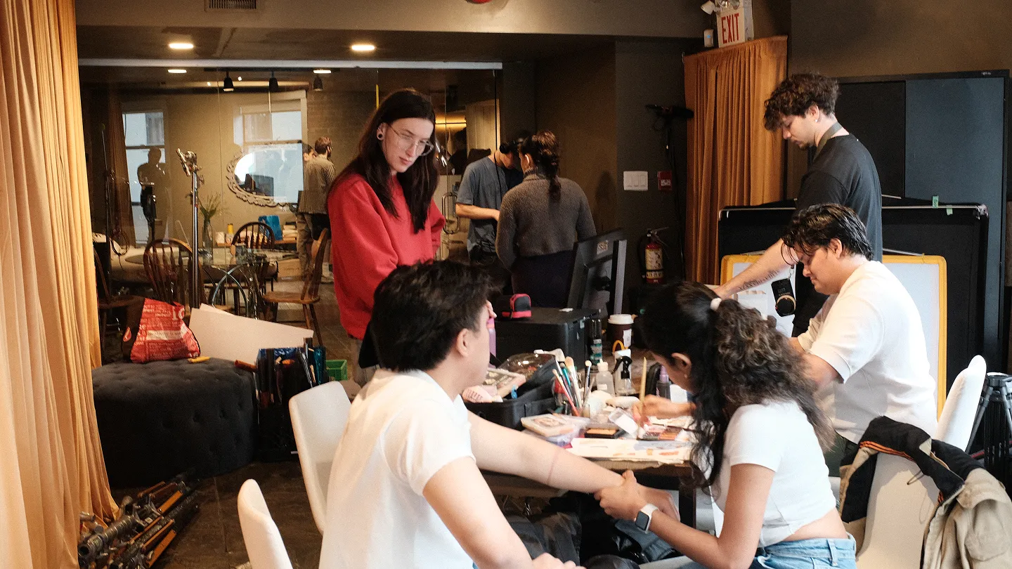 Makeup session at Click Click studio in Gastown, Vancouver