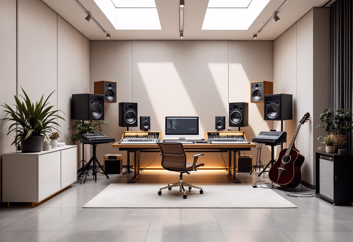 [background image] image of recording equipment (for a musician & band)