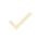 Light beige check mark on black background.