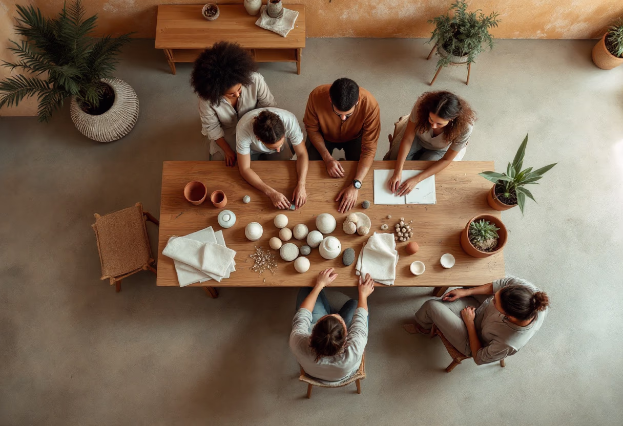 image of group discussion in a community center