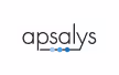 Logo apsalys with blue dotted line under letters s and l.