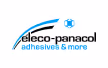 Logo Eleco-Panacol avec texte bleu 'adhesives & more' et un symbole bleu à droite.