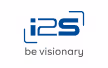 Logo bleu avec le texte i2S et la phrase be visionary en dessous.