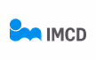 Logo IMCD with blue abstract shapes next to black text IMCD.