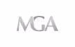 Logo with letters M, G, and A in gray on white background.