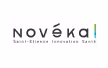 Logo Novéna with tagline Saint-Étienne Innovation Santé in black and orange text on white.