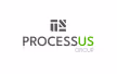 Logo du groupe PROCESSUS avec PROCESS en gris et US en vert.