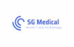 Logo 5G Medical with blue concentric signal waves and text below on a white background.