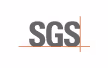 Logo SGS simple avec lettres grises et une ligne orange sous le texte.