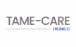 Logo text displaying TAME-CARE in gray with smaller blue text TRONCO underneath.