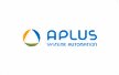 Logo APLUS with blue and orange curved shapes forming a circle, text below reading World Nutrition