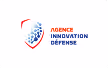 Logo d'Agence Innovation Défense avec un bouclier tricolore et du texte bleu et rouge.