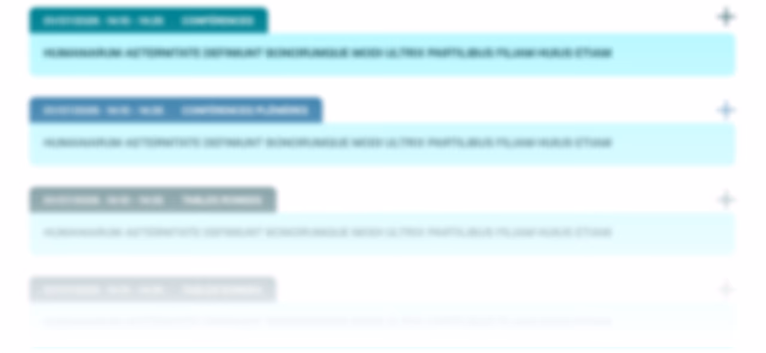 Différents styles d'accordéons avec titres et sections dépliables sur fond clair.