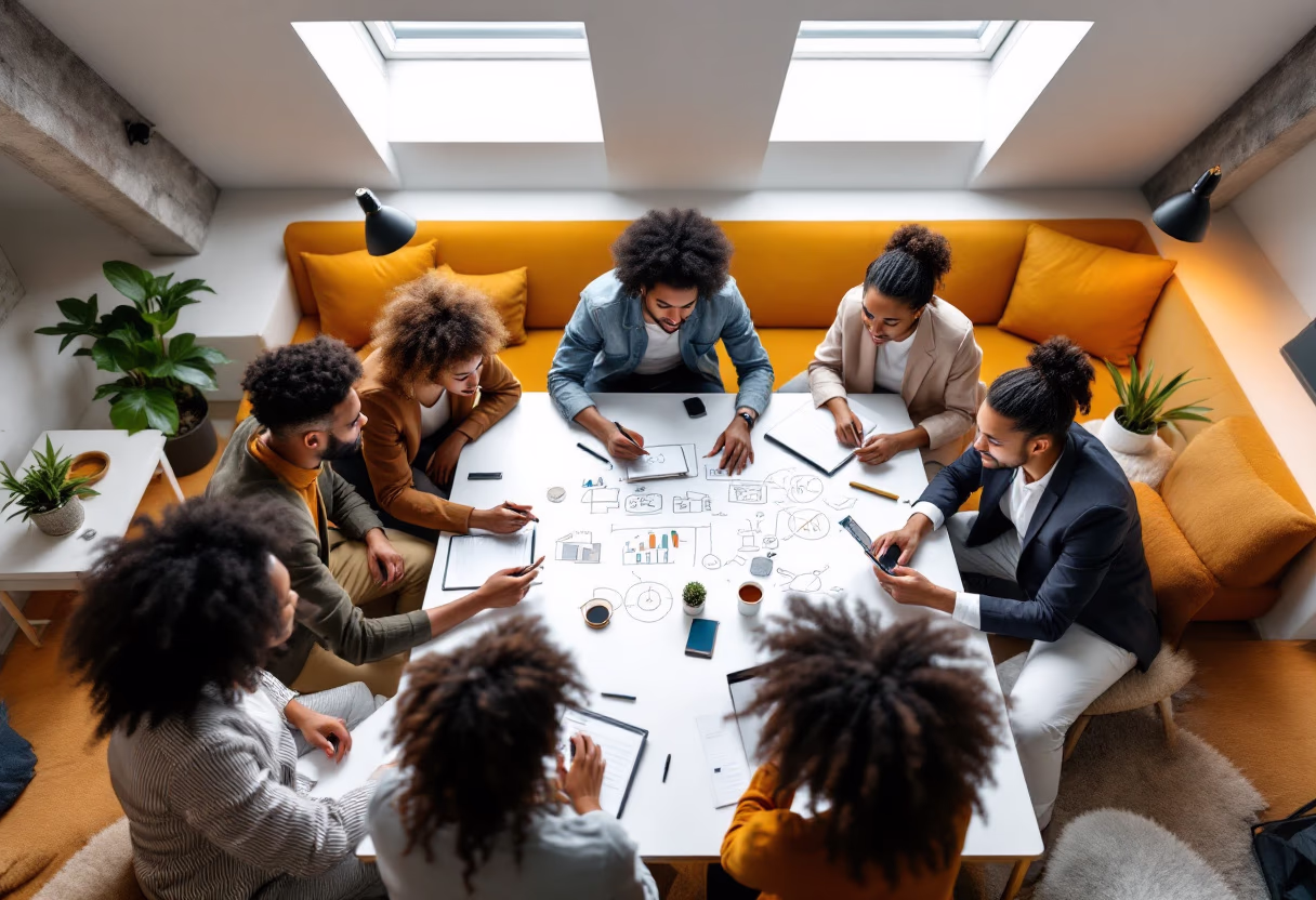 image of diverse group collaboration (for a hr tech)