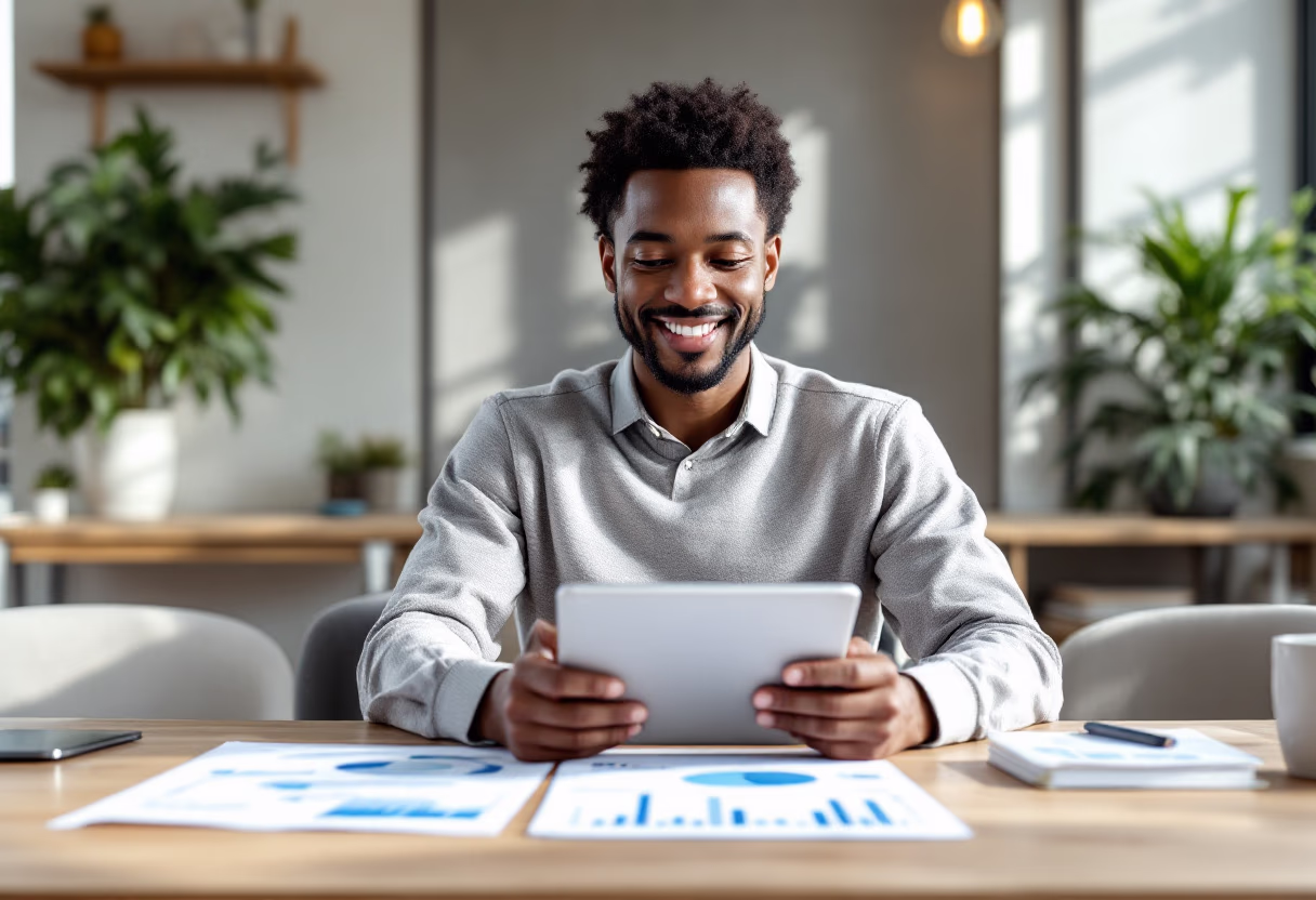 image of a person analyzing real estate market