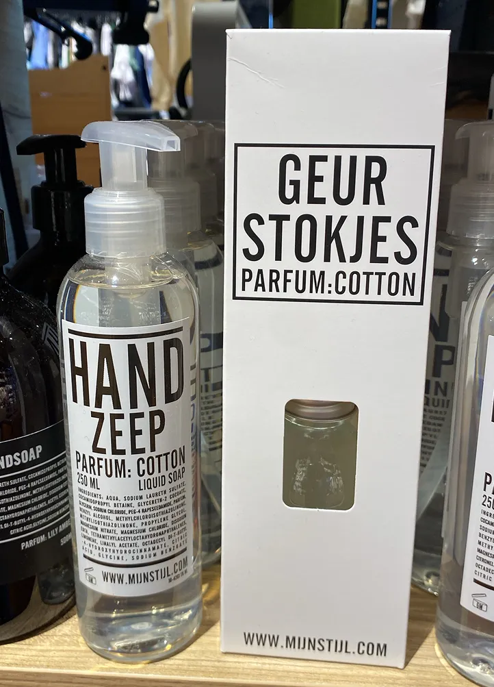 Handzeep en geurstokjes van Mijn Stijl