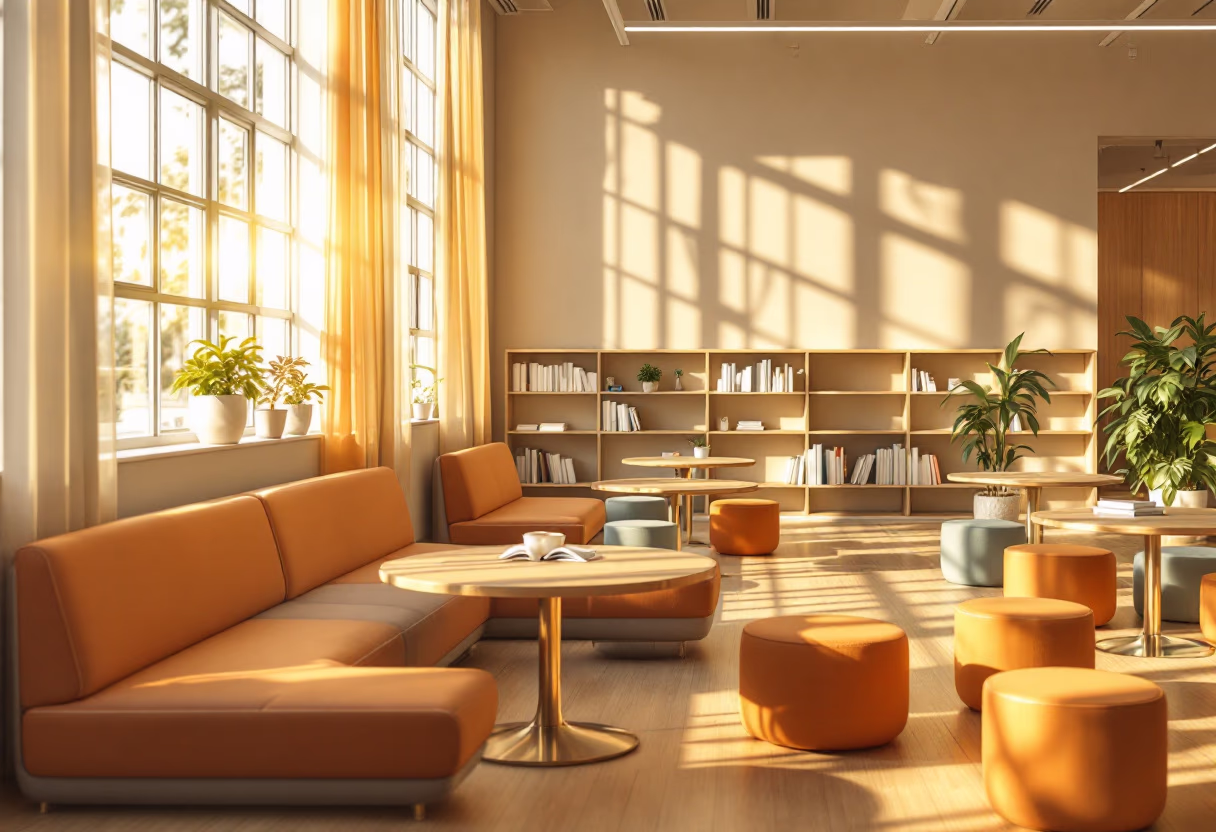 [background image] background ambiance of a library (for a schools (k12))