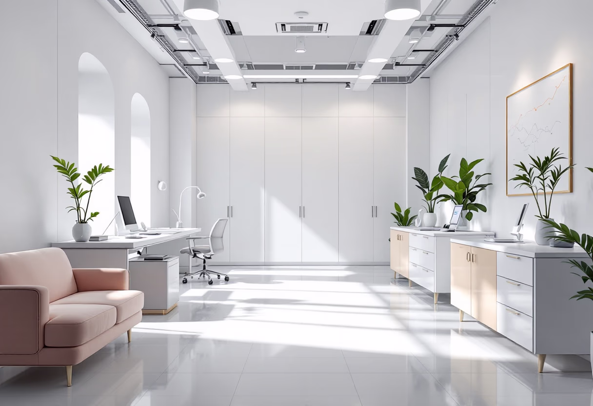 [background image] image of a workplace setting (for an ai healthcare company)