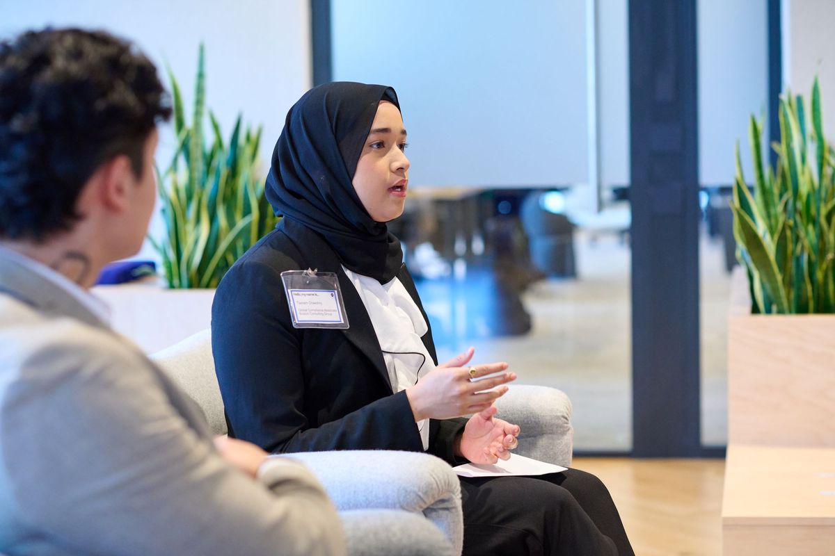 Apprentice shares their story with skills minister