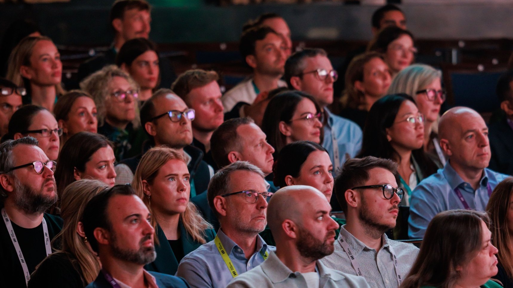Delegates watching a session at Workforce 2030 at Freemasons' Hall, London