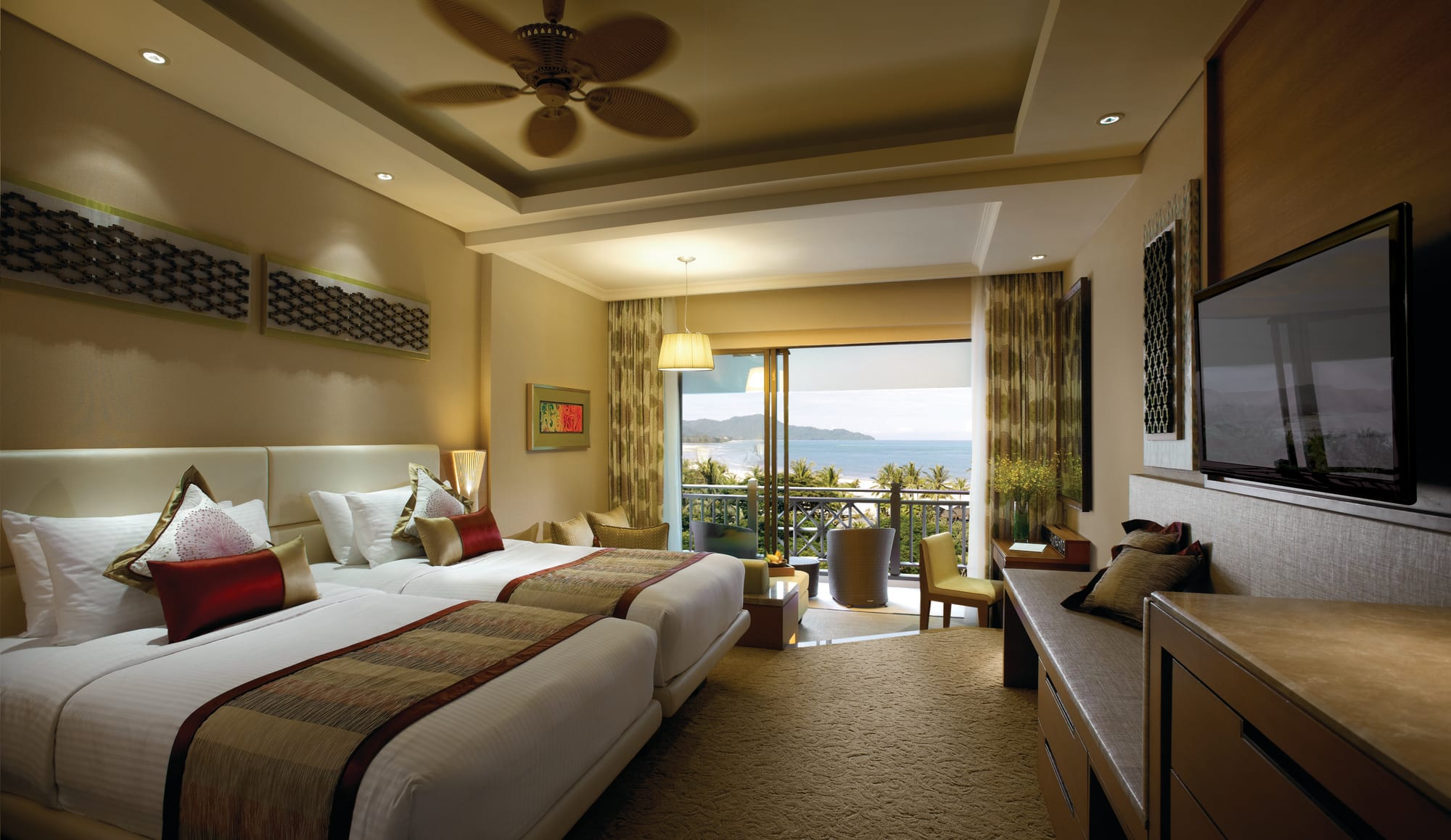 Shangri-La Rasa Ria, Kota Kinabalu: Shangri La Rasa Ria Deluxe Meerblick Zimmer