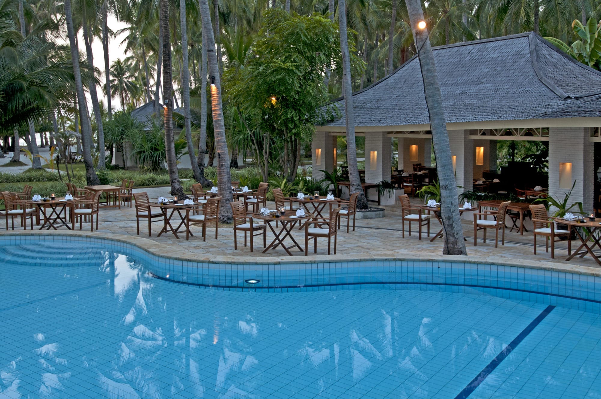 Kura Kura Resort in Karimunjawa: Kura Kura Resort Pool and Restaurant