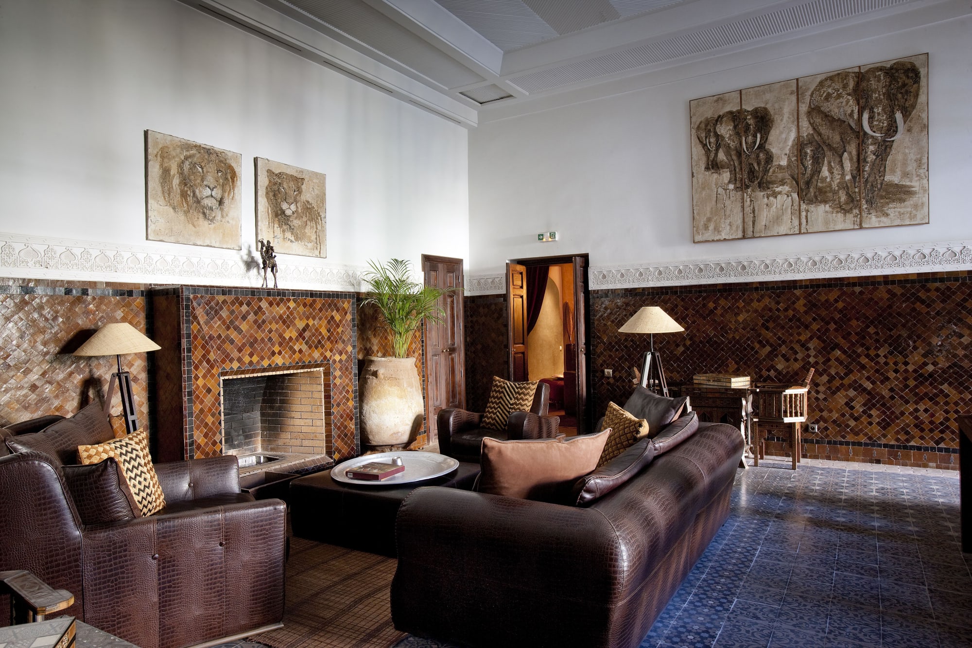 Villa des Orangers in Marrakesch: Marrakesch Villa des Orangers Lounge by the Garden