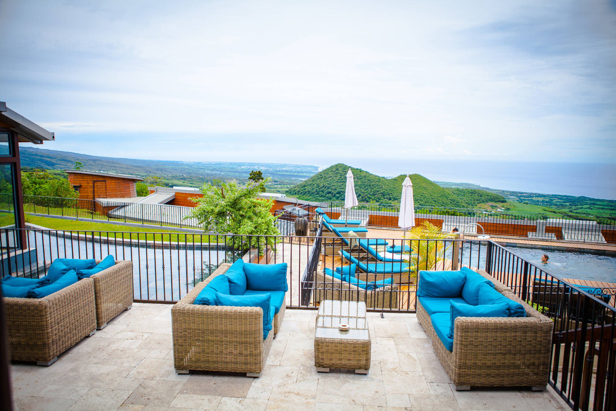 Diana Dea Lodge in Zentral La Réunion: Reunion Diana Dea Lodge Terrasse