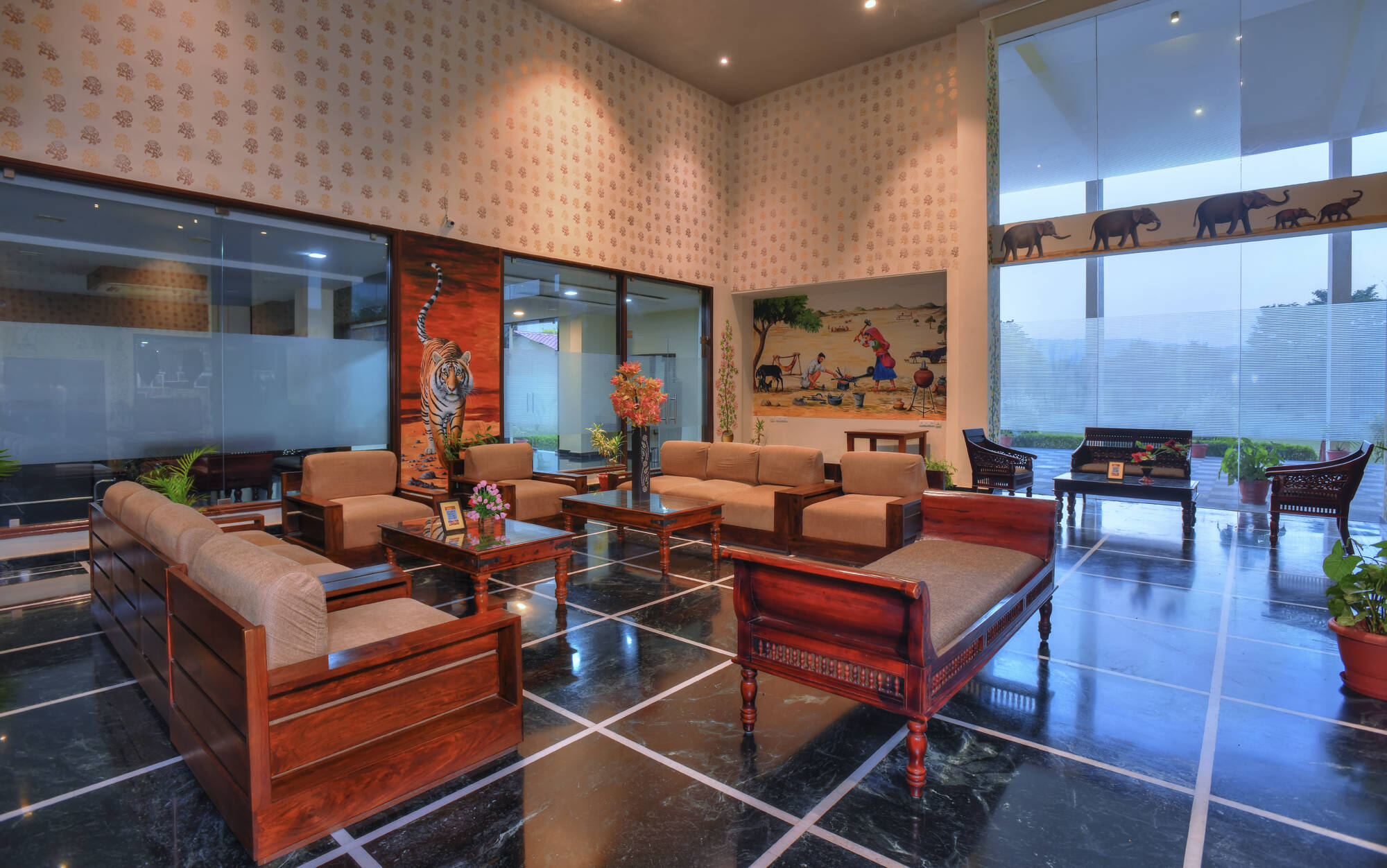 Jungle Vilas in Ranthambore NP: Indien Jungle Vilas - Lobby