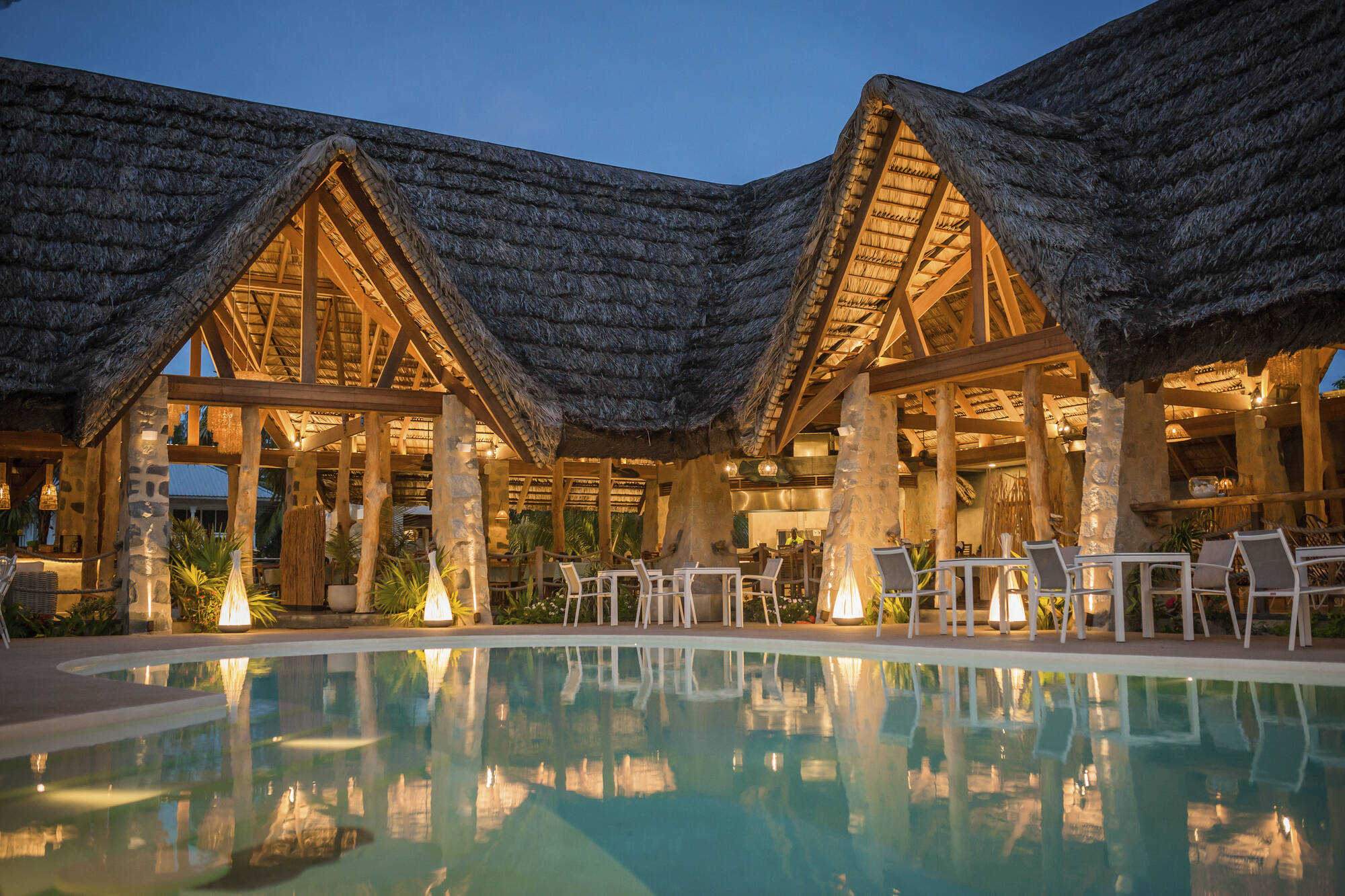Les Lauriers Eco Hotel in Praslin: Seychellen Les Lauriers Pool